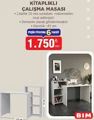 MOONLİFE KİTAPLIKLI ÇALIŞMA MASASI fiyat ve kampanya bilgisi